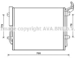 AVA QUALITY COOLING vw5324 -  Конденсатор, кондиционер